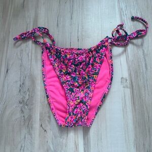 wild fable pink floral side-tie bikini bottoms